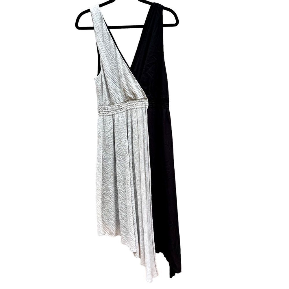 MAEVE BY ANTHROPOLOGIE Elisabel Two Tone Asymmetrical Midi Dress Size Large - Picture 2 of 6